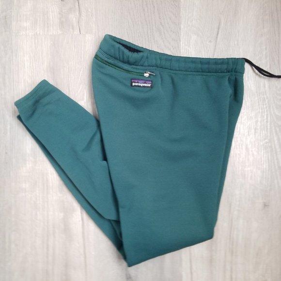 Patagonia Green Fleece Lined Leggings 